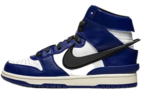 Navy blue high top sneaker